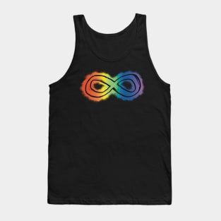 Autistic acceptance rainbow infinity symbol Tank Top